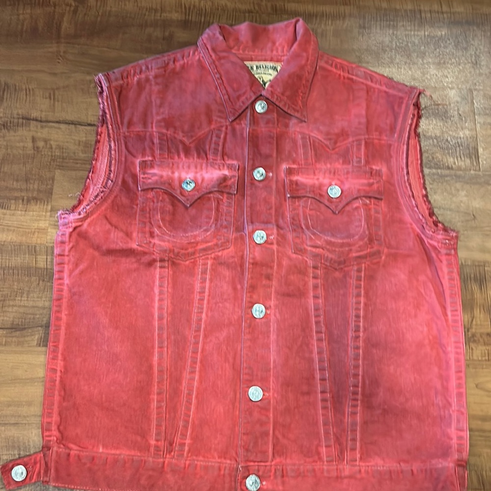 True religion denim vest